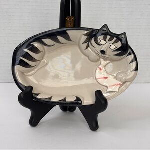 Vintage Tom Cat Takahashi San Francisco Hand Painted Soap/Trinket Dish